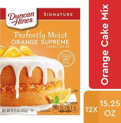 Orange Supreme Flavored Perfectly Moist Cake Mix