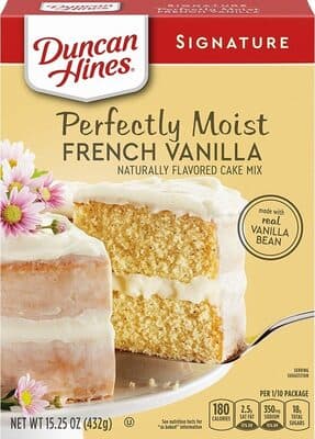 Perfectly Moist French Vanilla Flavored Cake Mix