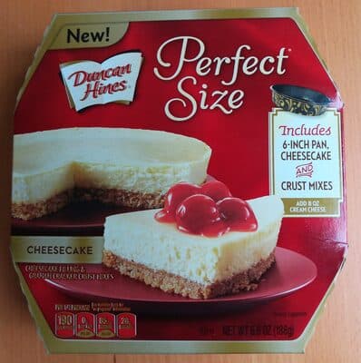 Duncan Hines Perfect Size Cheesecake Filling & Graham Cracker Crust Mixes
