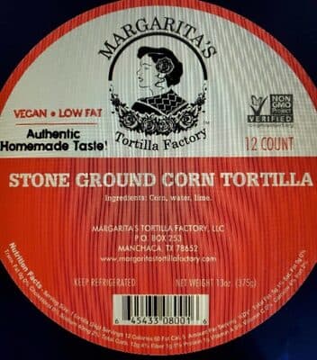 Stone Ground Corn Tortilla