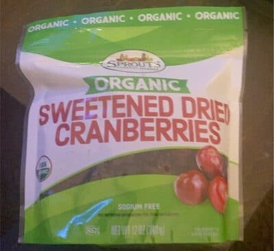 Organic Sweetened Dried Cranberries