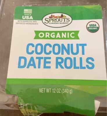 organic coconut date rolls
