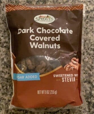Dark chocolate covered walnuts