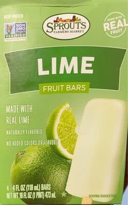 Sprouts lime fruit bar