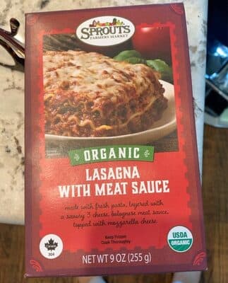 Organic Lasagna With Meat Sauce
