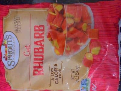 Cut rhubarb frozen
