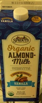 Organic Almond Milk Unsweetened Vanilla