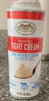 Whipped light cream