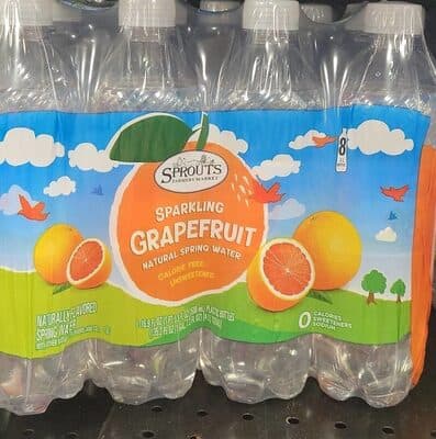 Sprouts sparkling grapefruit natural spring water