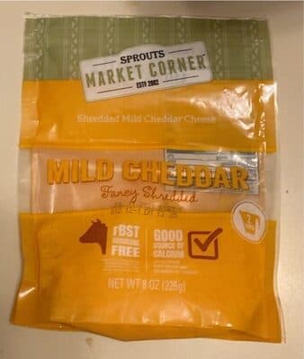 Shredded Mild Cheddar Cheese
