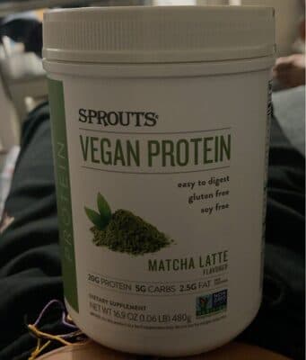 Vegan Protein, Matcha Latte Flavored