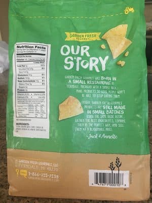 Garden Fresh Gourmet, Kettle Style Tortilla Chips, Unsalted