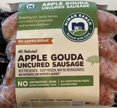 Apple Gouda Uncured Sausage
