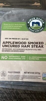 Uncured Ham Steak, Applewood Smoked
