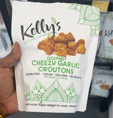 Gourmet cheezy garlic croutons