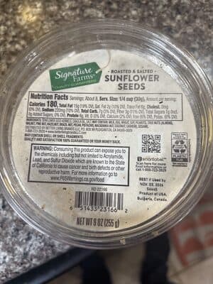 Roasted & Salted Sunflower Seeds