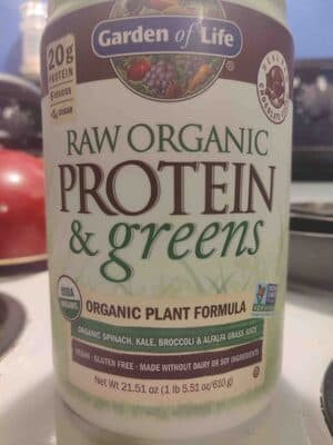 Raw Organic Plant Formula Protein 20 G, Sugar <1 G & Greens Powder, Chocolate Cacao