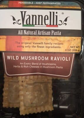 Wild mushroom ravioli