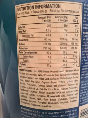 Lean Muscle Mass Vanilla Softserve Flavor
