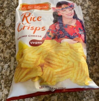 Vegan nacho cheese rice crisps