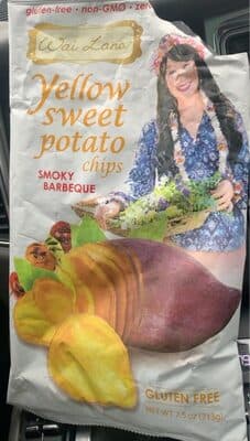 Yellow sweet potato chips smokey barbeque