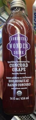 Kombucha Wonder Drink, Sparkling Fermented Tea, Niagara Grape