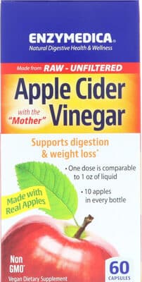 Apple cider vinegar contains the mother