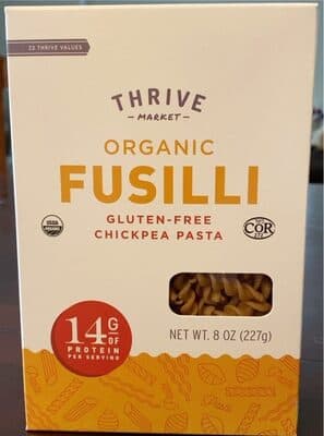 Organic Fusilli Gluten-Free Chickpea Pasta