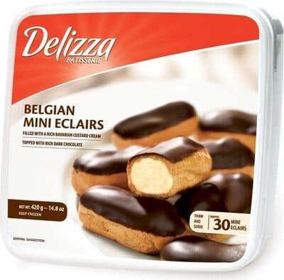 Belgian Custard Cream Mini Eclairs