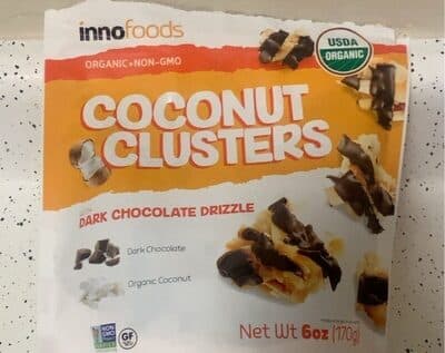 Coconut Clusters With Dark Chocolate Drizzle