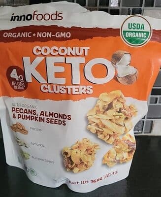 Coconut Keto Clusters with Organic Pecans, Almonds & Pumpkin Seeds