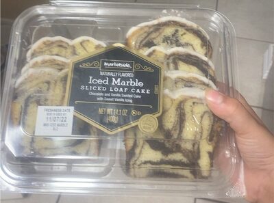 Iced Marble Sliced Loaf Cake