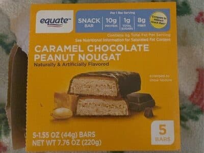 Caramel Chocolate Peanut Nougat Flavored Snack Bars