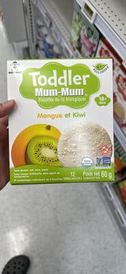 Toddler Mum-Mum Mangue et Kiwi Biscottes de riz biologiques
