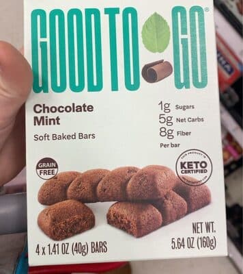Chocolate Mint Soft Baked Bars