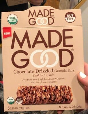 Chocolate Drizzled Granola Bars
