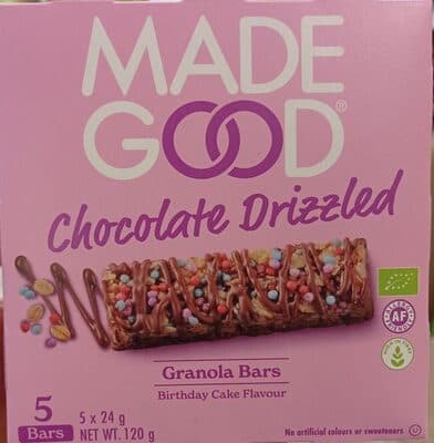 Granola Bars Chocolate Drizzled