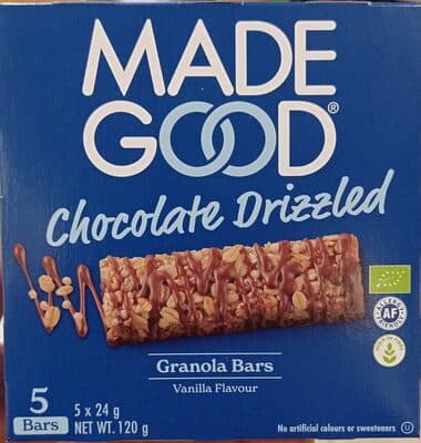 Granola Bars Chocolate Drizzled