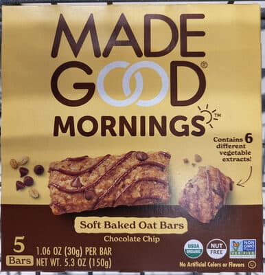 Soft Baked Oat Bars Chocolate chip