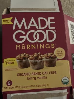 Organic Baked Oat Cups
