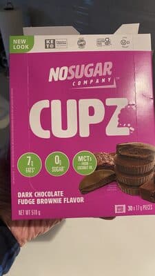 Cupz Dark Chocolate Fudge Brownie Flavor