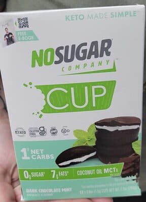 Dark chocolate mint cup