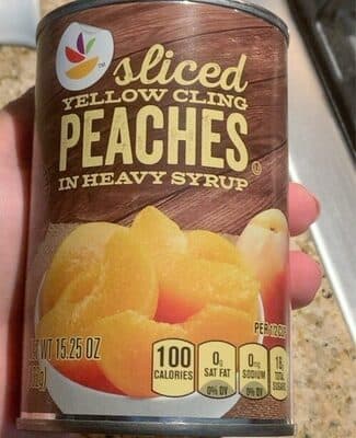 Sliced Yellow Cling Peaches in Heavy Syrup