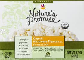 Nature's Promise Organic Microwave Popcorn, Butter