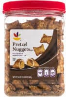 Giant Pretzel Nuggets Filled With Peanut Butter