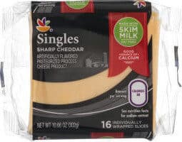 Fat Free Sharp Pasteurized Process Cheese Product