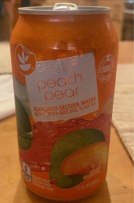 Peach Pear Flavored Seltzer Water