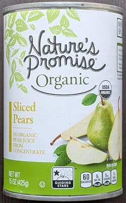 Organic Sliced Pears