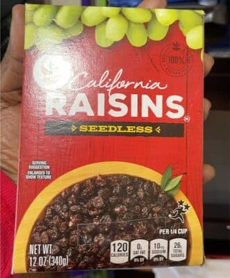 Seedless California Raisins