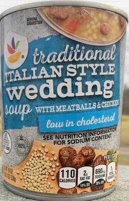 Traditional Italian style wedding soup